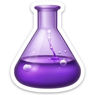purple chemical flask sticker