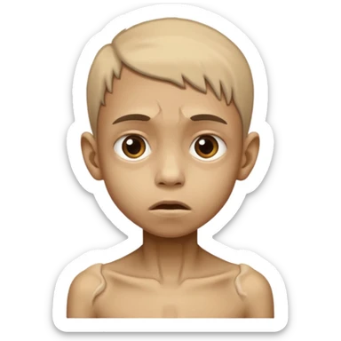 criança desnutrida sticker