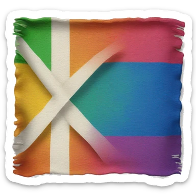 Drapeau lgbt avec une croix dessus sticker