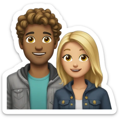 Preston and briana sticker