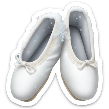 Ballet slippers in snow sticker