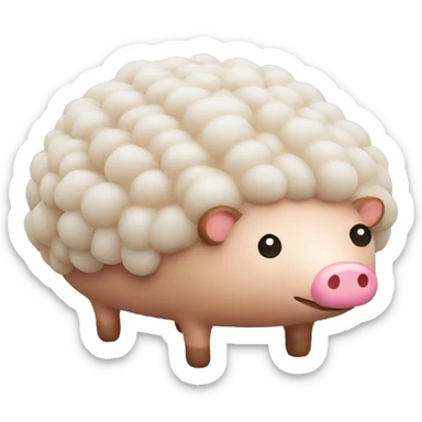 ground pork with salt stick stuck in it like a hedgehog sticker