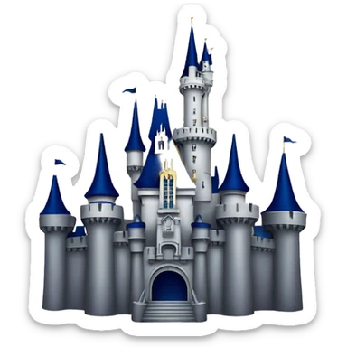 disney mickey castle silhouette sticker