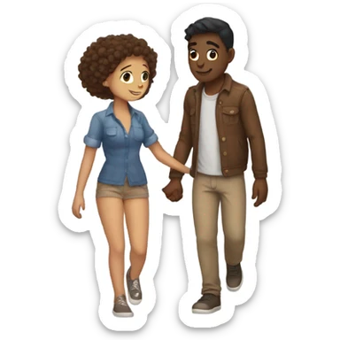 a bf holding a gf hand sticker