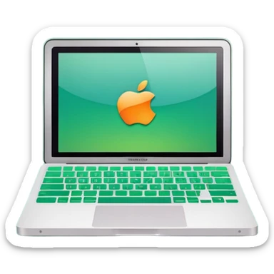green 90s macbook  sticker