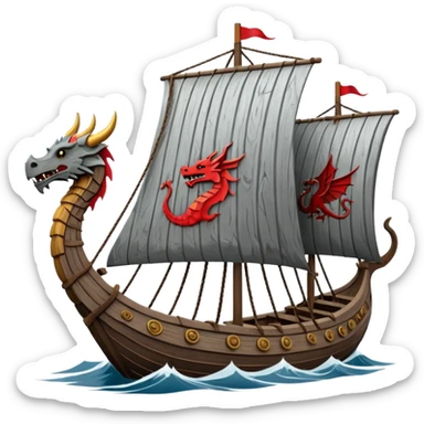 viking ship sticker