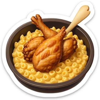 drumstick chicken with mac and cheese on the side sticker