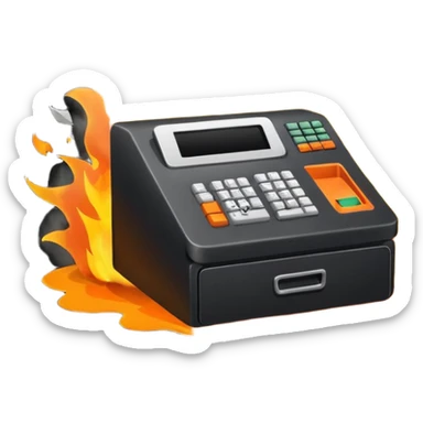 cashdesk explousion sticker