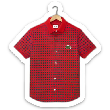 Shirt lacoste red sticker