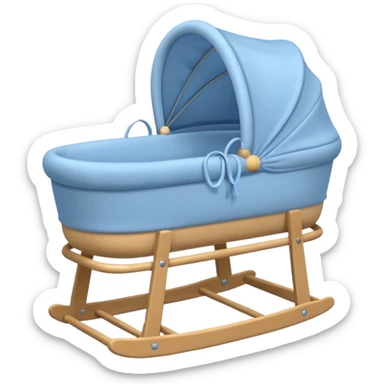 blue baby bassinet sticker