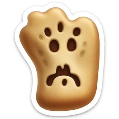 A brown bone treat sticker