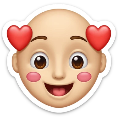 Drooling face with heart eyes sticker