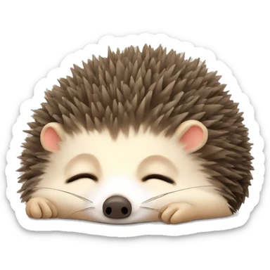 Hedgehog sleeping sticker