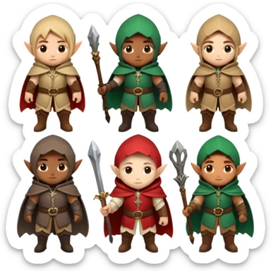 generate pack icon avatar like emoji on RPG theme. There is like warrior, magician, rogue, paladin and etc. Also mix it some race like human, orc, dwarf and etc. sticker