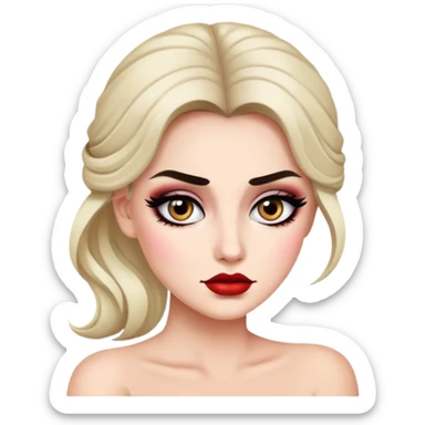 White Drama mama sticker