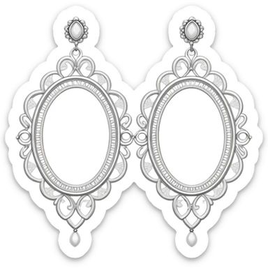 lace frames turning earrings into talismans of beauty sticker