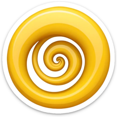 Thin Yellow Spiral swirl sticker