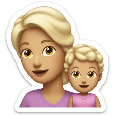Mawmaw holding a toddler girl blonde hair  sticker