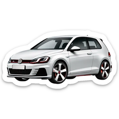Volkswagen GTI Golf with Audi S3 wheels sticker