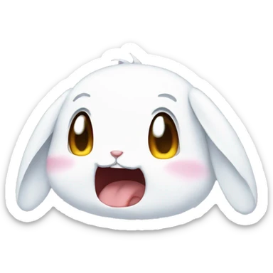 Anime bunny crying sticker