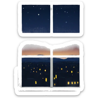 night window view sticker