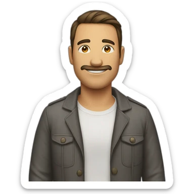 Homme à genoux sticker