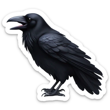 Raven Bird crying sticker
