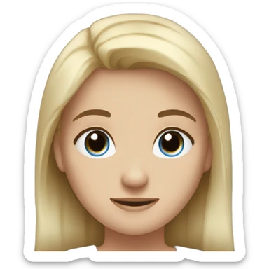 dark hair girl brown eyes and blonde hair boy blue eyes sticker