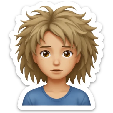 Bad hair day girl sticker