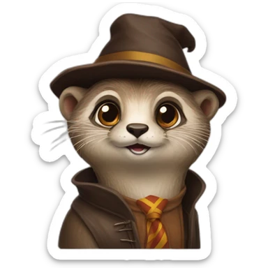 Une loutre déguiser en Harry Potter sticker