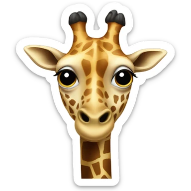Giraffe doing hard eye roll sticker