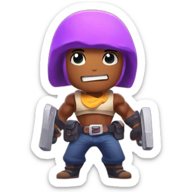 shelly in brawl stars sticker