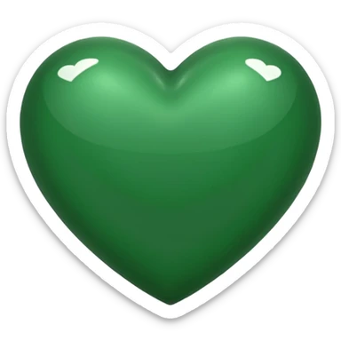 green heart darkish 1 sticker