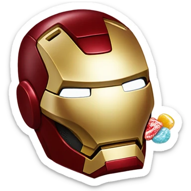 iron man lick candy sticker