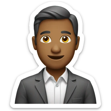 Man holding a resume sticker