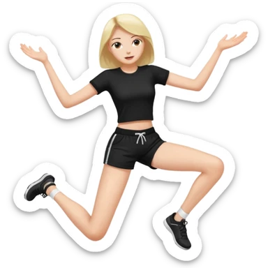 Naked woman spreading her legs apart  sticker