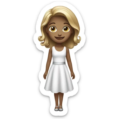 smiling girl in elegant dress sticker