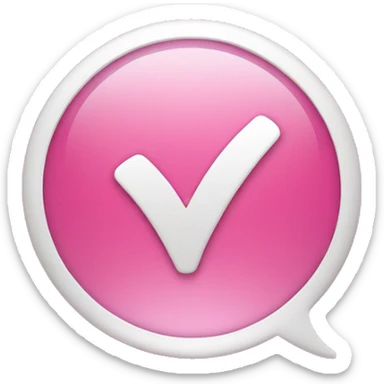 Pink Checkmark sticker