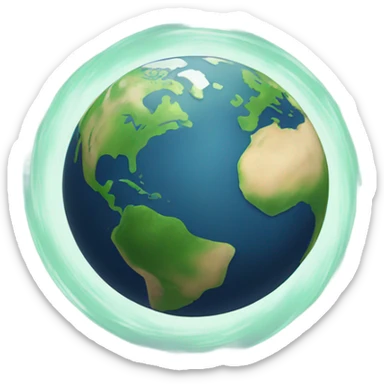 earth spinning sticker