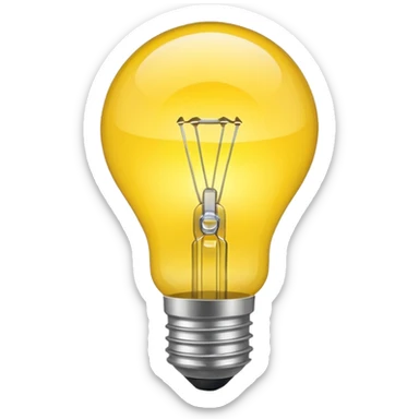 create a lightbulb sticker