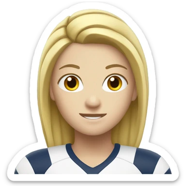 blonde volleyball sticker