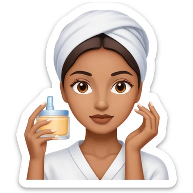 A woman and skin care sticker