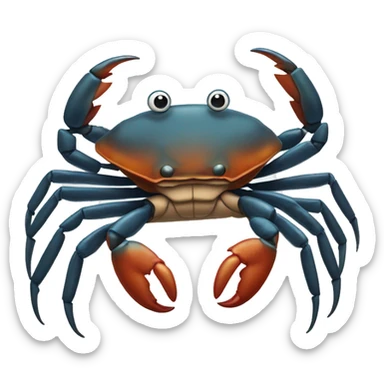 Crab with three claws sticker
