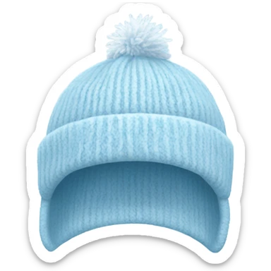 pastel blue winter hat sticker