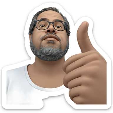 thoughtful boy in glasses sticker