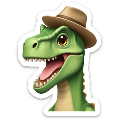  DINOSUR WITH A HAT sticker