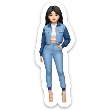 Kylie Jenner in full-length branded clothes sticker