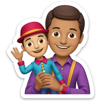 Street Puppet Performer man sticker