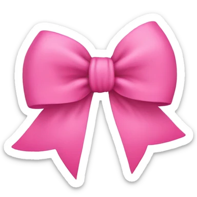 Pink bow sticker