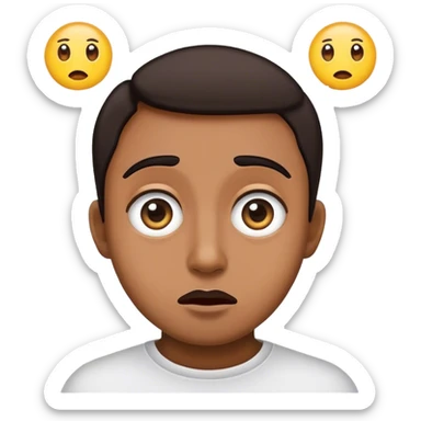 an emoji not doubting a person not believing them with they’re eyes making signs sticker